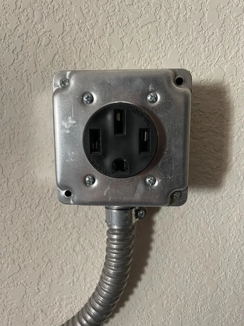 NEMA 14-50 outlet installed for Electrical Panel Upgrade in Oakdale